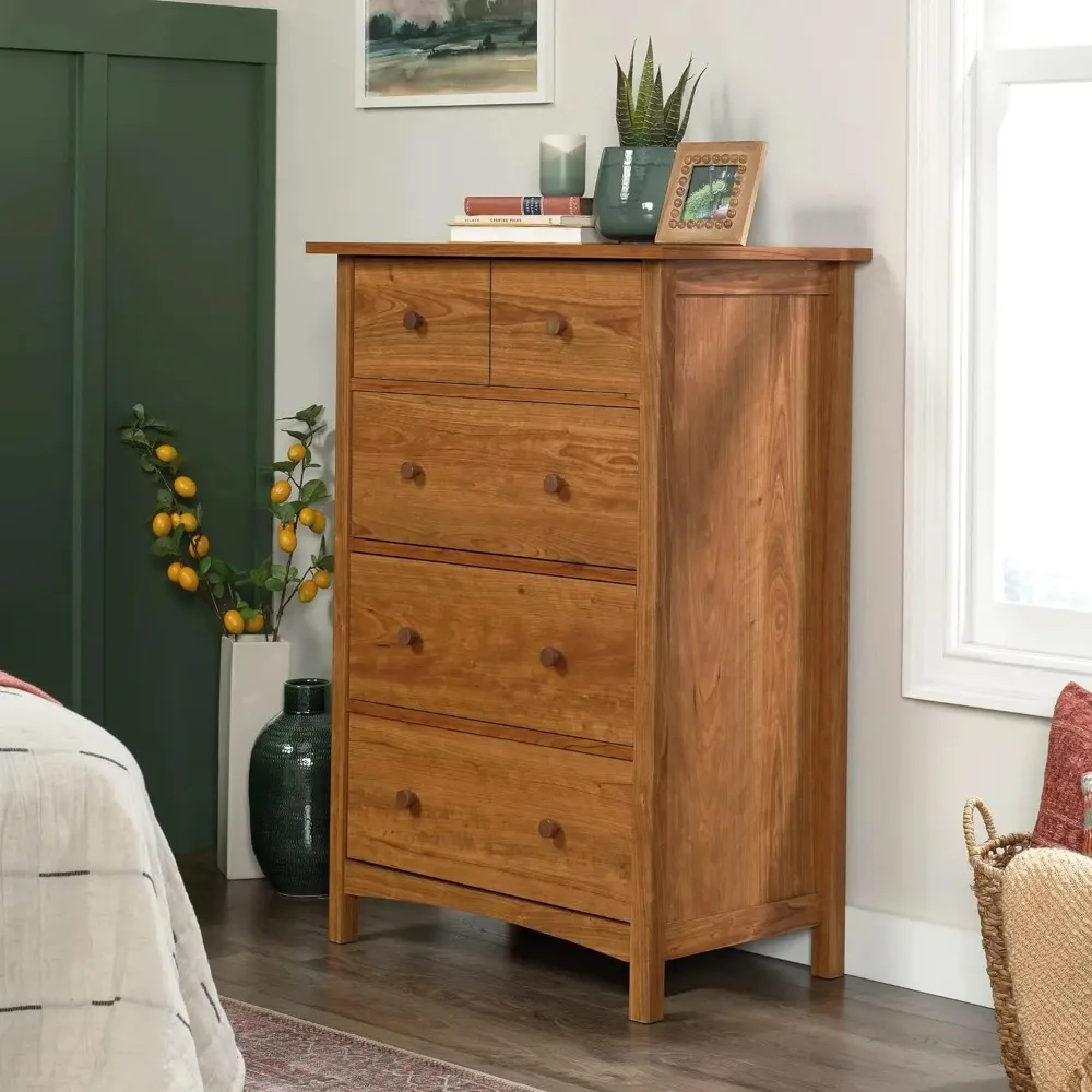 Union Plain 4-Drawer Chest, Prairie Cherry Finish