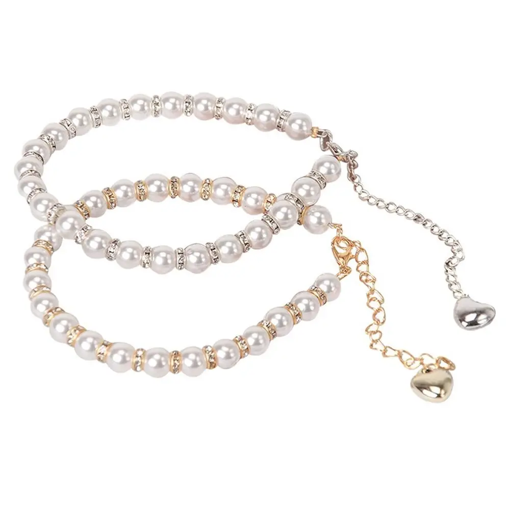 Ankle Holding Anti-skid High Heels Decorations Women Shoelaces High Heels Chain Pearl Heels Band High-heeled Shoes Straps