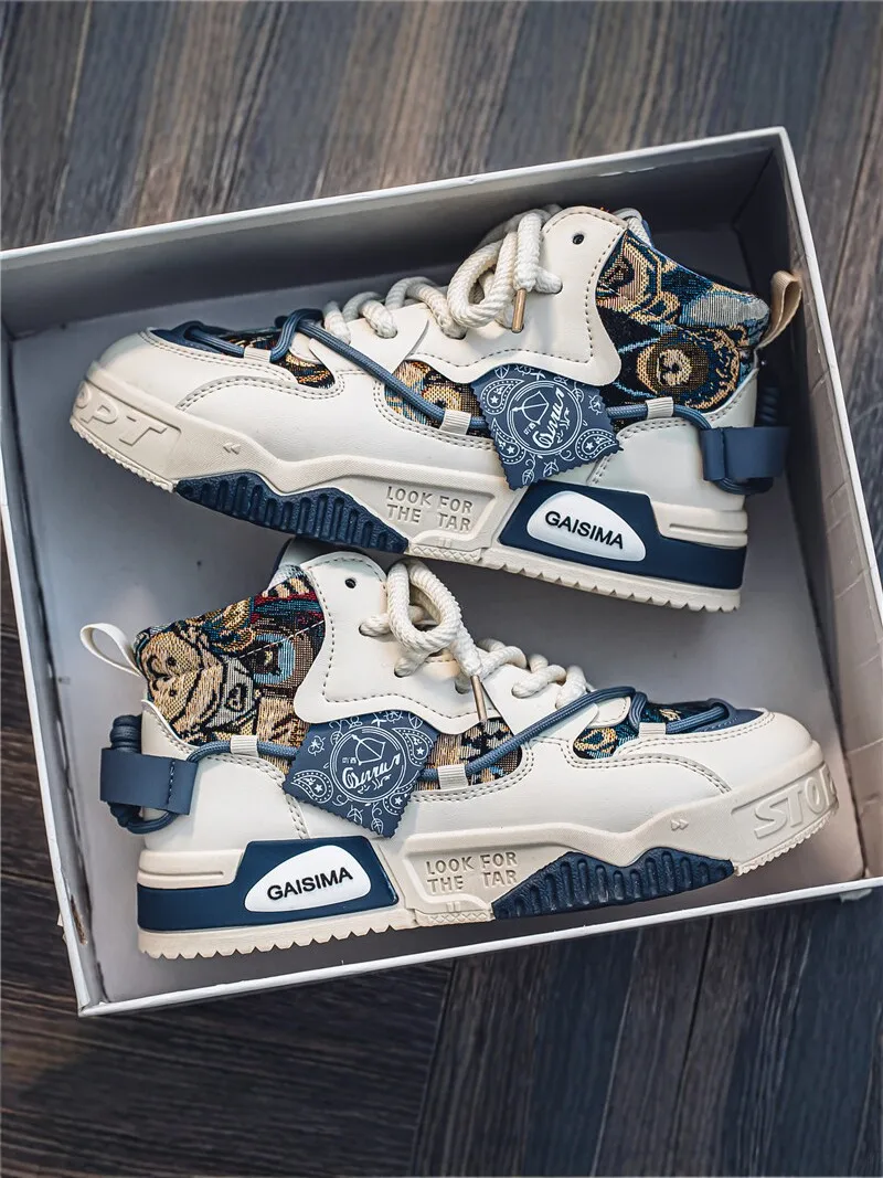 Men's High-Top Thick-Heeled Height-Increasing Casual Board Shoes Autumn 2026 New Style Korean Version All-Match Sports Sneakers