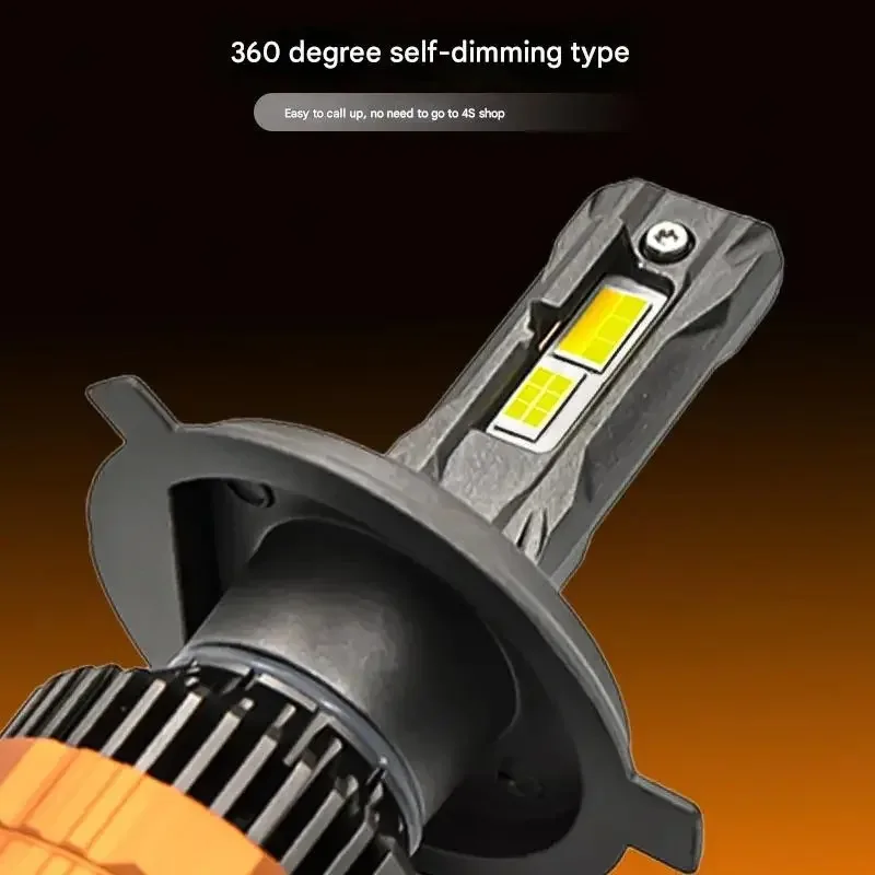 1200 واط H4 H7 H11 LED المصابيح الأمامية H1 H8 H9 H11 HB3 9005 HB4 9006 HIR2 9012 ستروب مصباح التحكم عن بعد ثلاثة ألوان 6500K 4300K 3000K #4