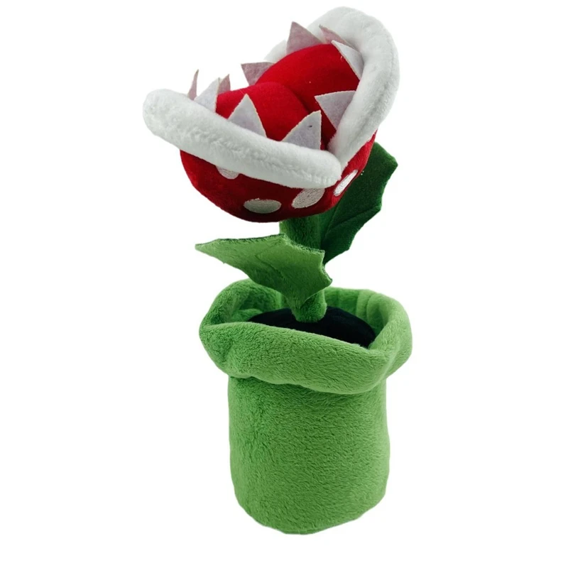 20CM Cartoon Game Peripheral Man-eating Flower Plush Toy Man-eating Potted Big-mouth Flower Plant Doll Birthday and Christmas