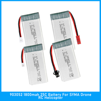 RC Helicopter Lipo Battery 1800mah 25C 903052 3.7V RC Rechargeable Battery For SYMA Drone RC Toy Quadcopter Drone Accessories