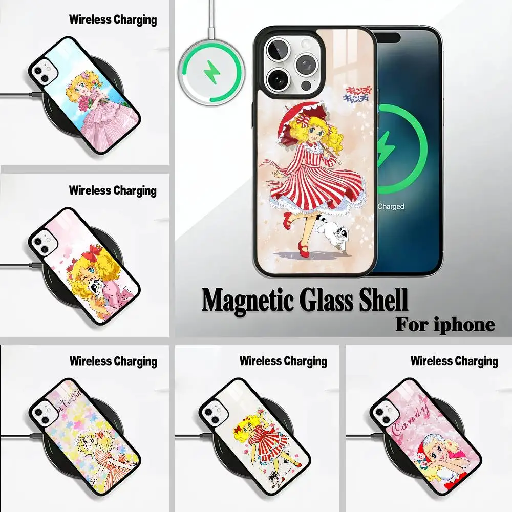 

Classic Cartoon-Sweet C-andy C-andy Phone Case For IPhone17 16 15 14 13 12 11 Pro Max 16/15/14Plus Wireless Charger Cover Funda