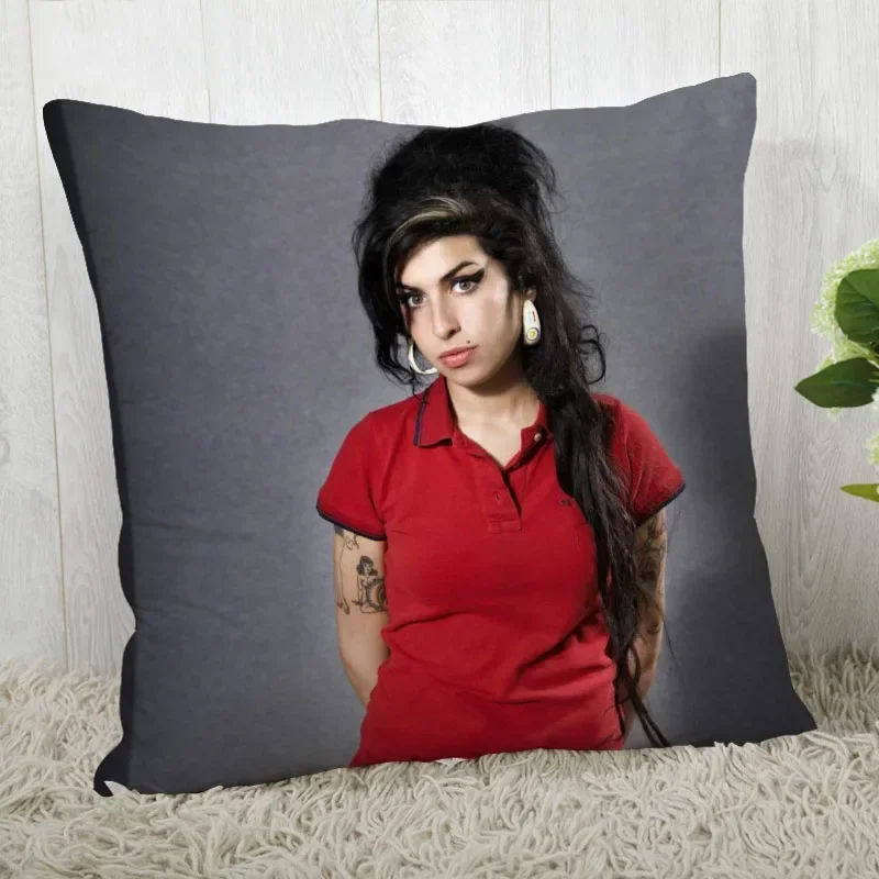 Amy Winehouse Pillow Cover Customize Pillow Case Modern Home Decorative Pillowcase For Living Room 45X45cm