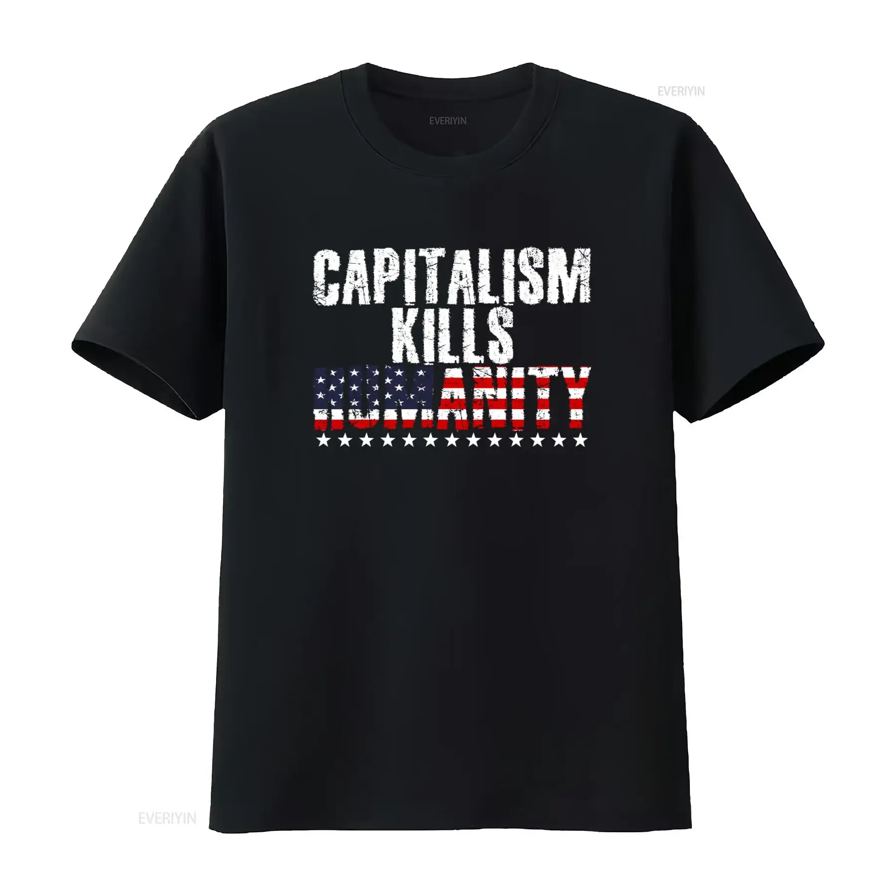 Anti Political Ideology Capitalism Kills Humanity T Shirt Unique Design for Bold Statements vintage Washed streetwear