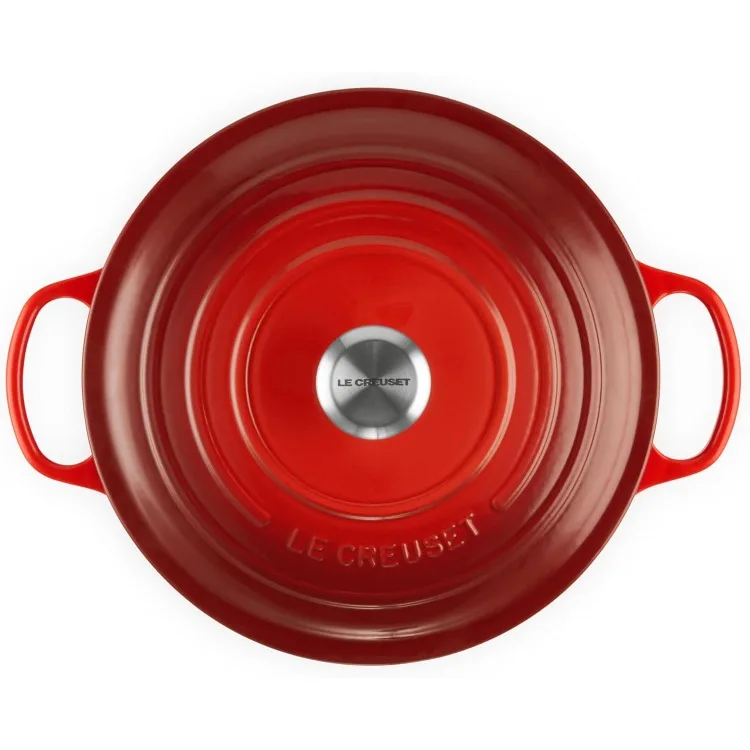 Enameled Cast Iron Signature Round Dutch Oven, 7.25 qt., Cerise