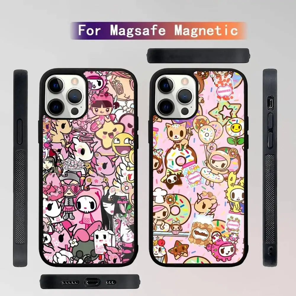 

Japan T-Tokidokis Phone Case For iPhone 16,15,14,13,12,11,Plus,Pro,Max Mini Magsafe Magnetic Wireless Charging
