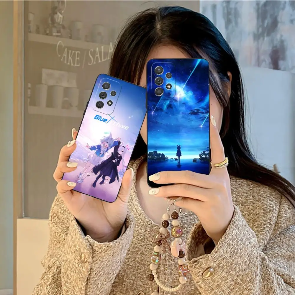 Anime Blue Archive Phone Case for Samsung Galaxy M55 54 42 35 34 33 32 23 22 15 14 13 12 F55 5G Soft TPU Shockproof Cover