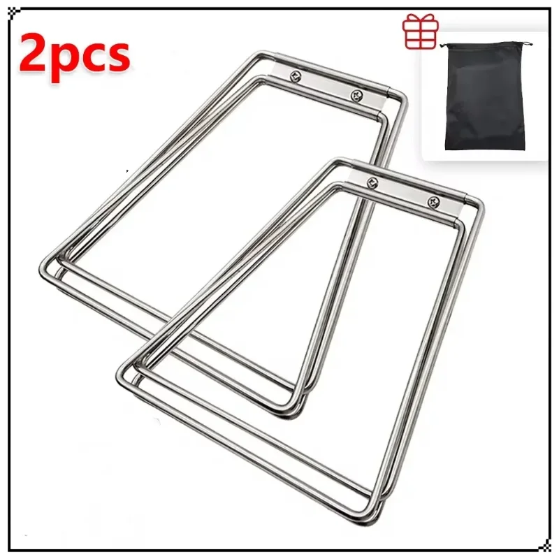 Soporte portátil para acampar, soporte de Metal plegable de aleación de aluminio, caja organizadora de acero inoxidable, soporte plegable para pícnic al aire libre y pesca