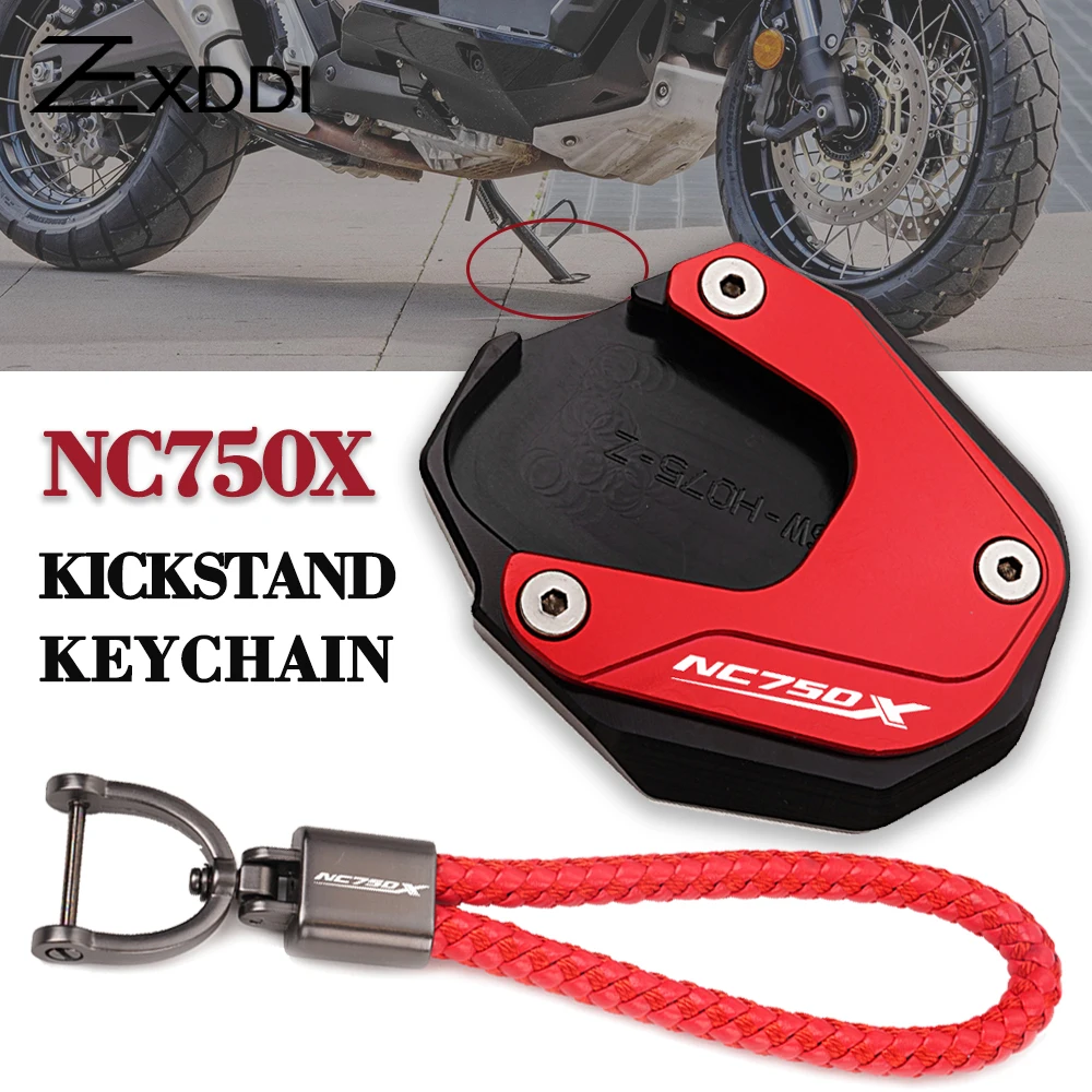 Suporte Lateral CNC para Motocicleta, Kickstand Ampliar Pad, Acessórios de Moto, Compatível com Honda nc750x, NC 750X, NC750 X, 2017-2020, 2021-2024, Novo