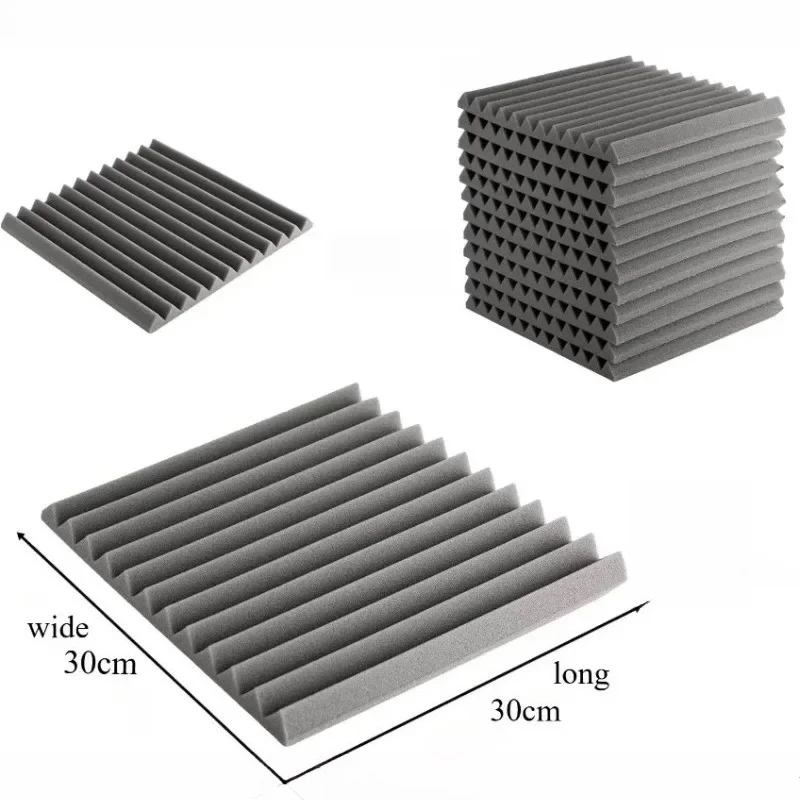 

Wedges Sound Proofing Sponge Studio Acoustic Foam Panels Absorbing Noise Blocker Wall Panels Panels Reduce Echoes Tiles Gray