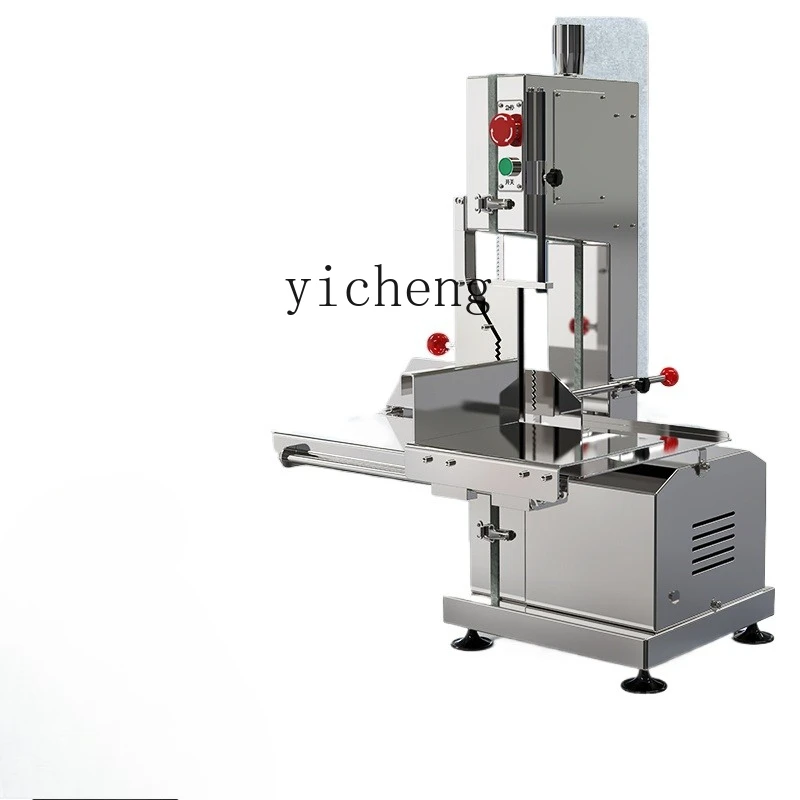 Mesin gergaji tulang komersial ZZ listrik stainless steel untuk memotong daging beku, rusuk, dan kaki babi rumah tangga