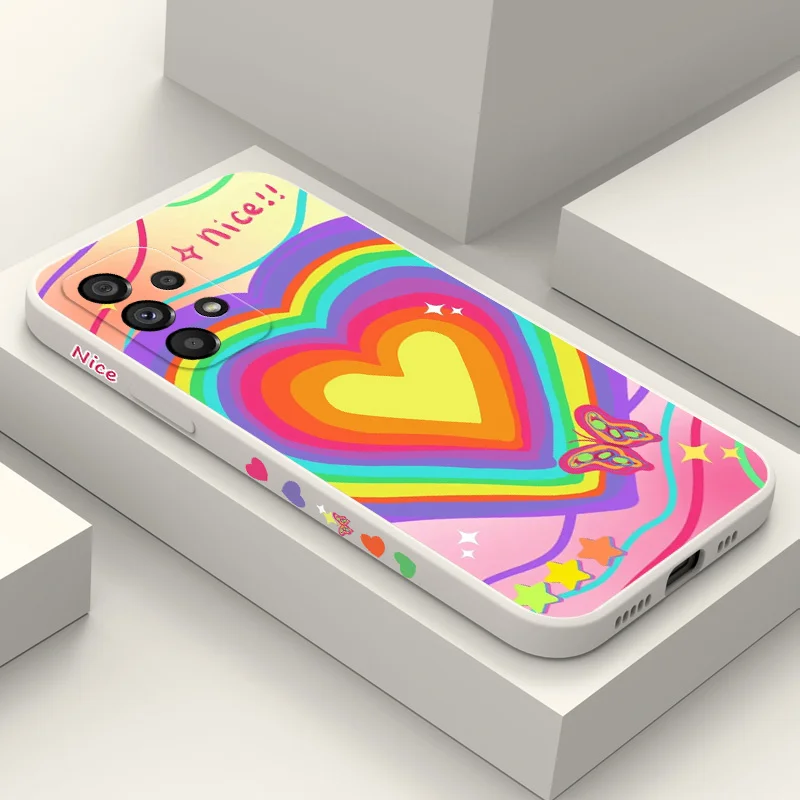 

Rainbow Heart Case For Samsung Galaxy A73 A53 A33 A23 A13 A03 A72 A52 A52S A32 A22 A12 A02 A02S A71 A51 A31 A21S 4G 5G Cover