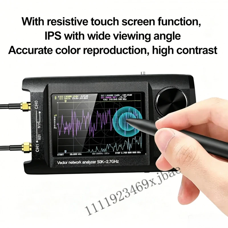 Upgraded Portable Antenna Vector Analyzer 4 Inch IPS Screen 50KHz-2.7GHz RF Impedance Test Instrument