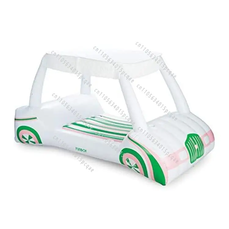 Inflatable PVC Sunshade Car Floats on The Water in Summer, Double Floats on The Water, Inflatable Beach Water Loungers Float