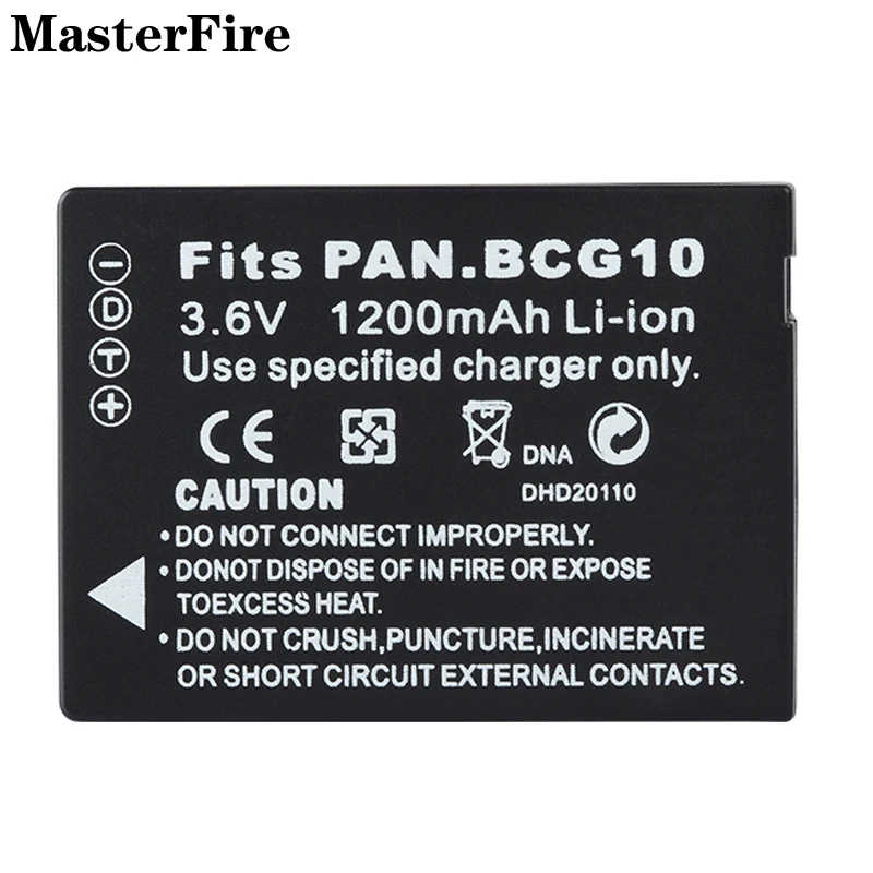 DMW-BCG10E DMW-BCG10PP DMW-BCG10GK DMW-BCG10 1200mah Camera Battery for Panasonic Lumix DMC-TZ7 DMC-ZS3 DMC-ZR1 ZR3 Batteries