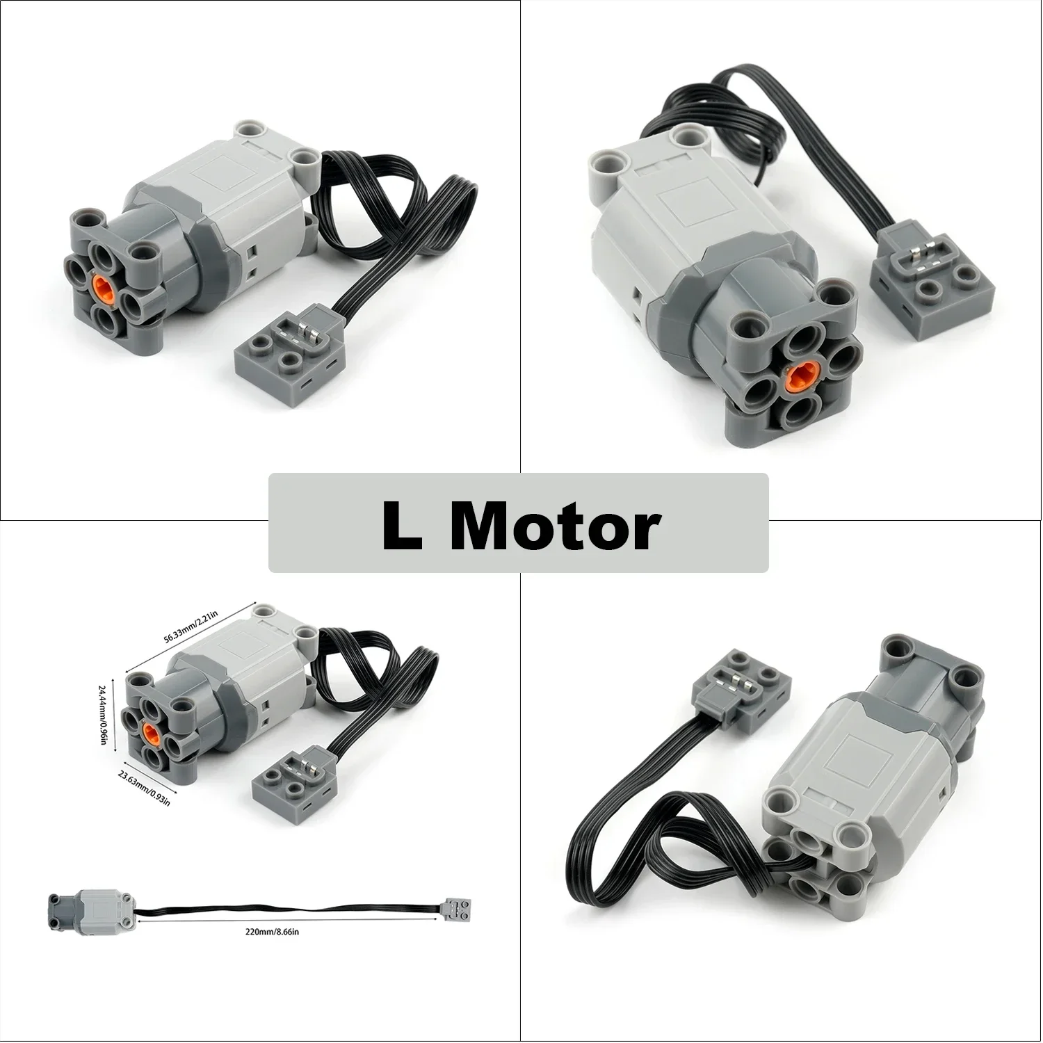 Kit de servomoteur M/L/avec télécommande à 8 canaux et programmation d'application pour blocs de construction compatibles techniques, projets de bricolage