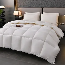 Feather Goose Down Duvet Warm Winter Thick Quilts for Single Double Couple Bed Blanket Down Filling Comforters King Queen Size