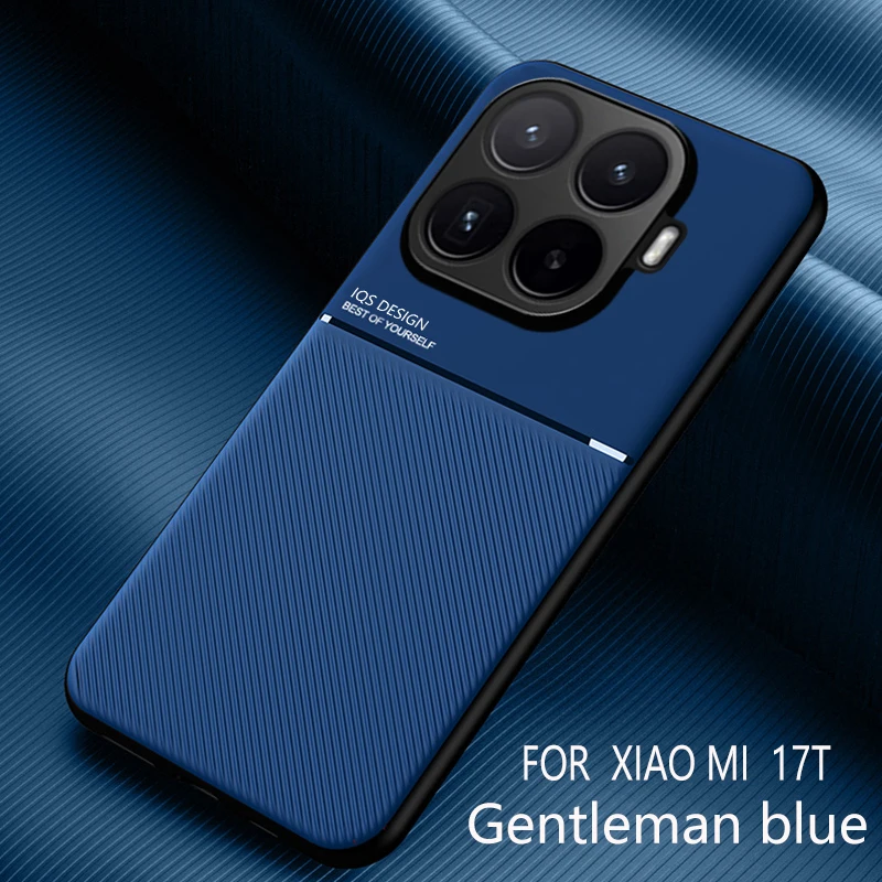 Stoßfeste Schutzhülle Luxuriöse Weiche Leder-Handyhülle für Xiaomi 17T 15T Pro Xiaomi 17T MI 15T mit Magnetischer Autohalterung