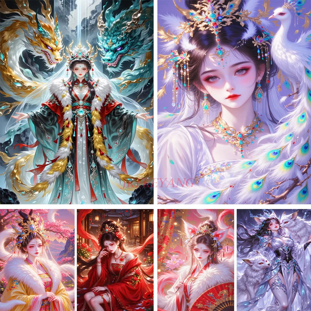 

5D Diy Diamond Embroidery Beautiful Anime Girl Picture Diamond Painting Cross stitch Needleworks Home Decor