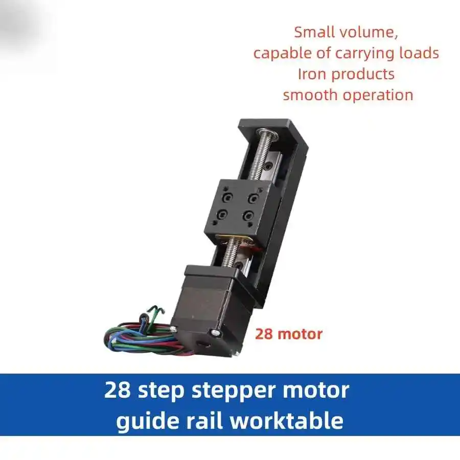 

Mini T-type Sliding Table Rail Linear Rail Stage 50-300mm Stroke For Xyz Axis 3d Printer Nema11 28mm Stepper Motor