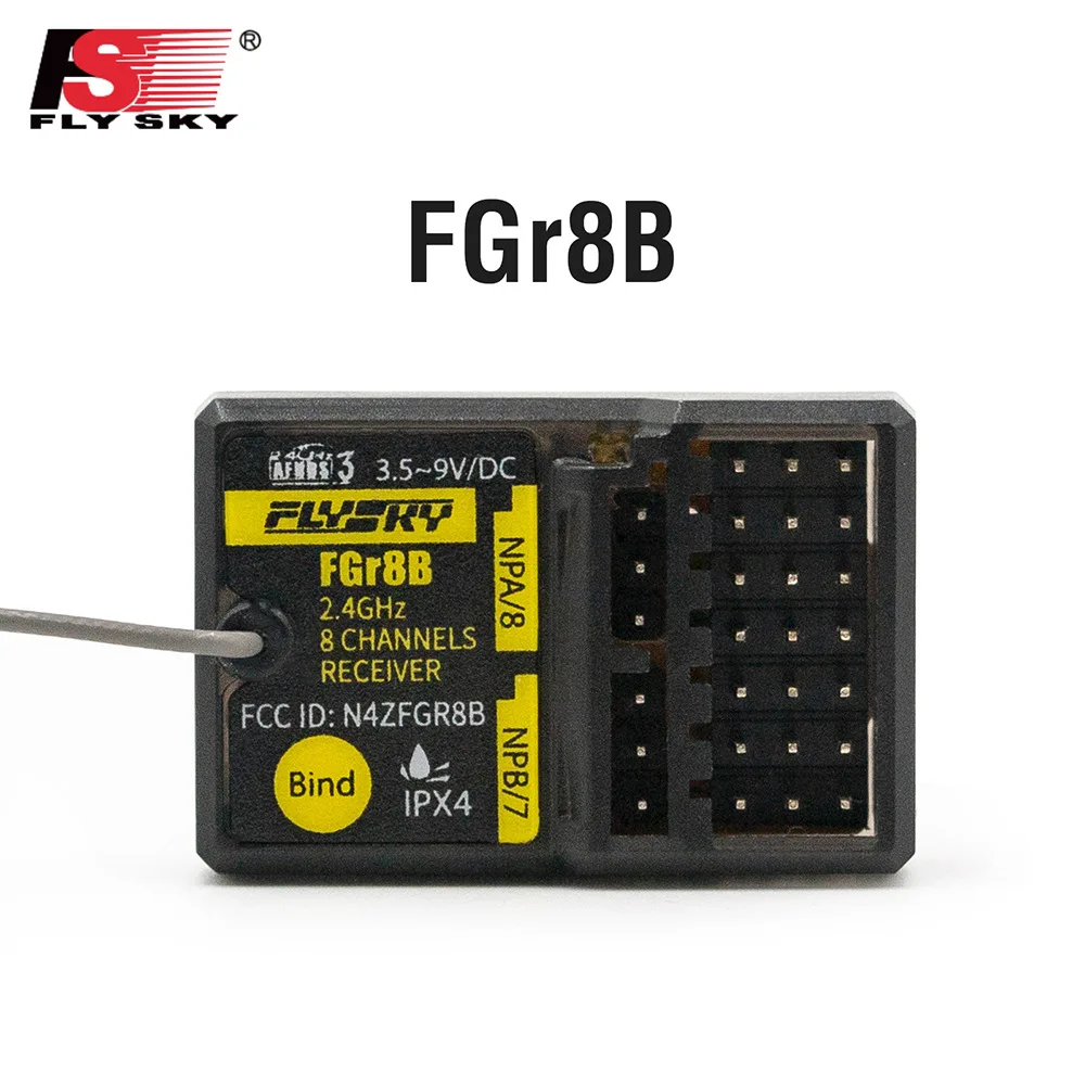 

FLYSKY FGR8B 2,4 ГГц 8-канальный приемник PWM/PPM/i-bus выход для передатчиков AFHDS3 RF модули PL18/NB4/NB4 Lite/FRM302 NB4 PRO