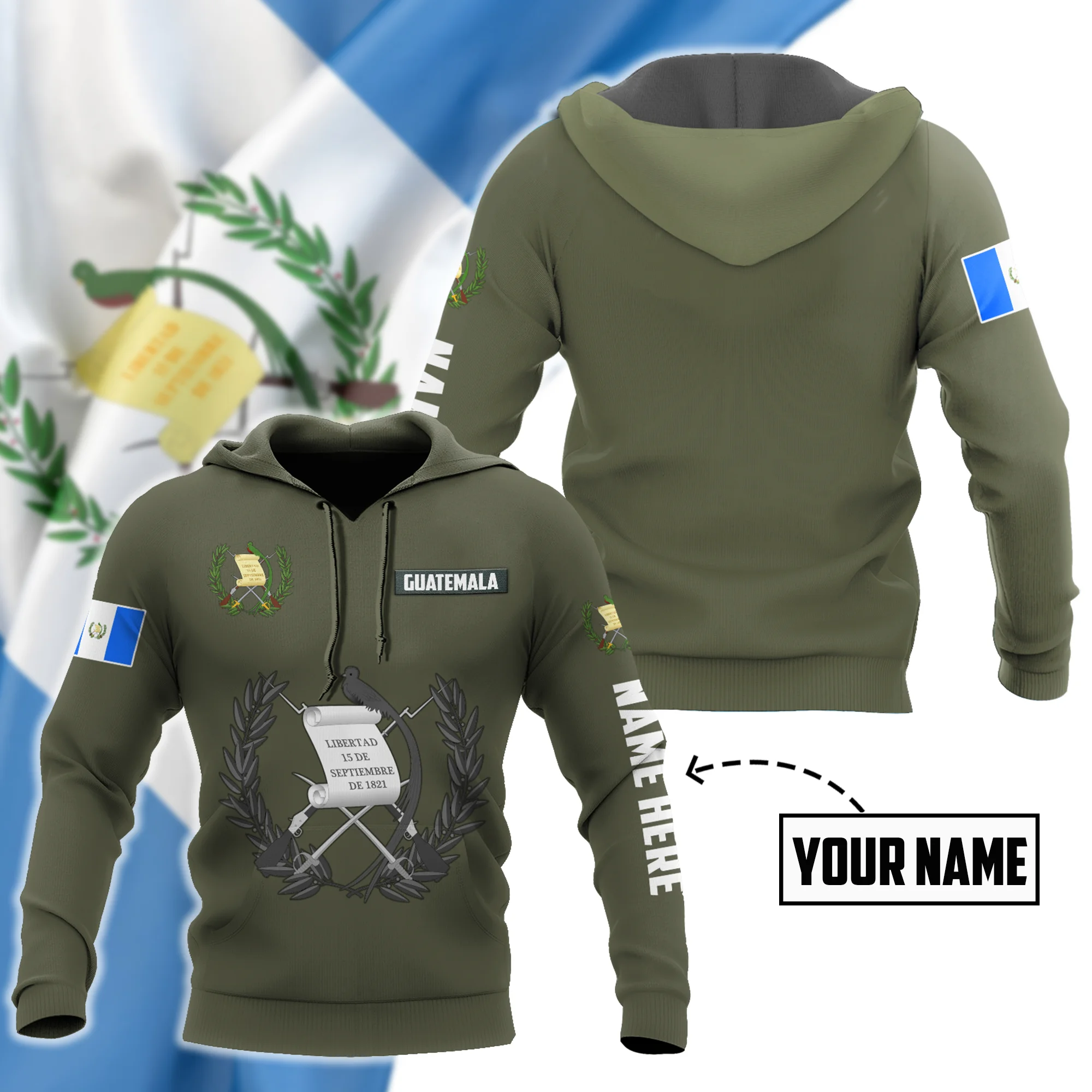 

PLstar Cosmos 3DPrinted Newest Guatemala Flag Custom Name Unique Funny Hrajuku Streetwear Unisex Casual Hoodies/Zip/Sweatshirt-3