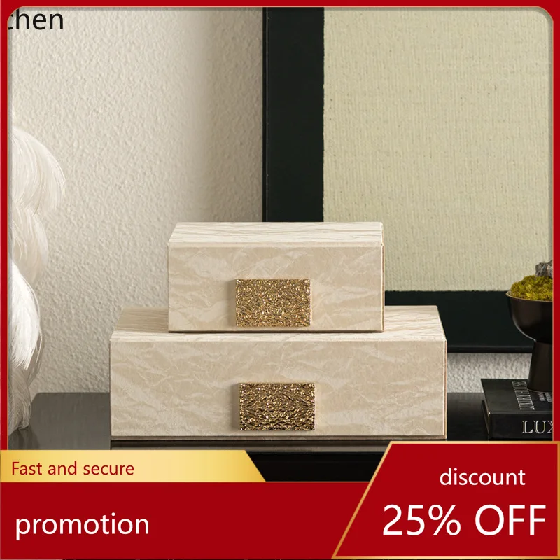 

CZ Simple Sales Office Cloakroom Vintage Storage Box Ornament Decoration Storage Box Soft Furnishing Display