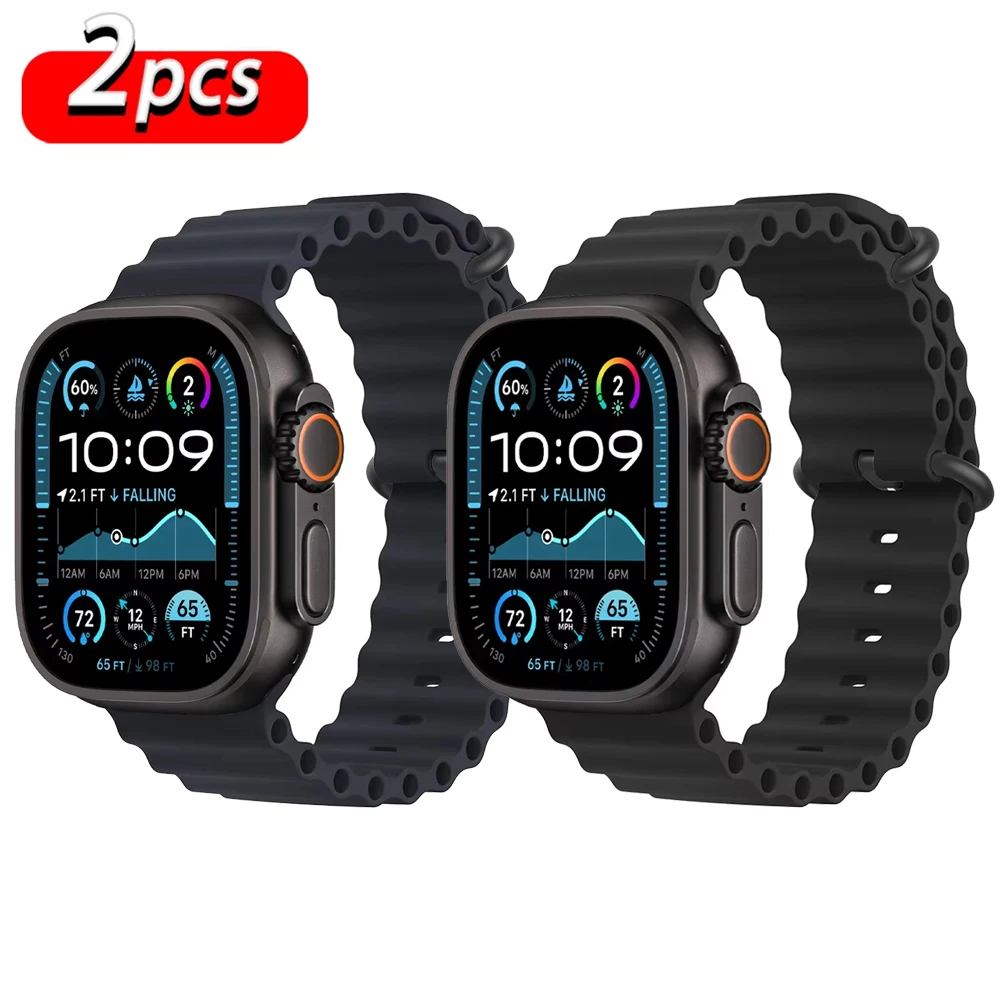 Officiële Ocean band voor Apple Watch banden Ultra 3 2 49mm 46mm 44mm 40mm 42 41 45 sport armband iWatch Series 11 10 9 7 8 6 SE3