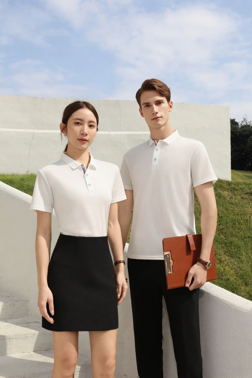 

Men's and Women's Polo Shirts Summer New Lapel Breathable T-shirts Business High-quality UV Protection Trend Brand Short Sleeves