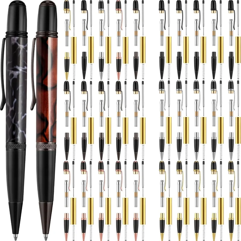 Woodturning Pen Kit 30-Pack Twist Ballpoint Pen Set With Refills Copper For DIY Classroom Student Gifts Supplies Friends