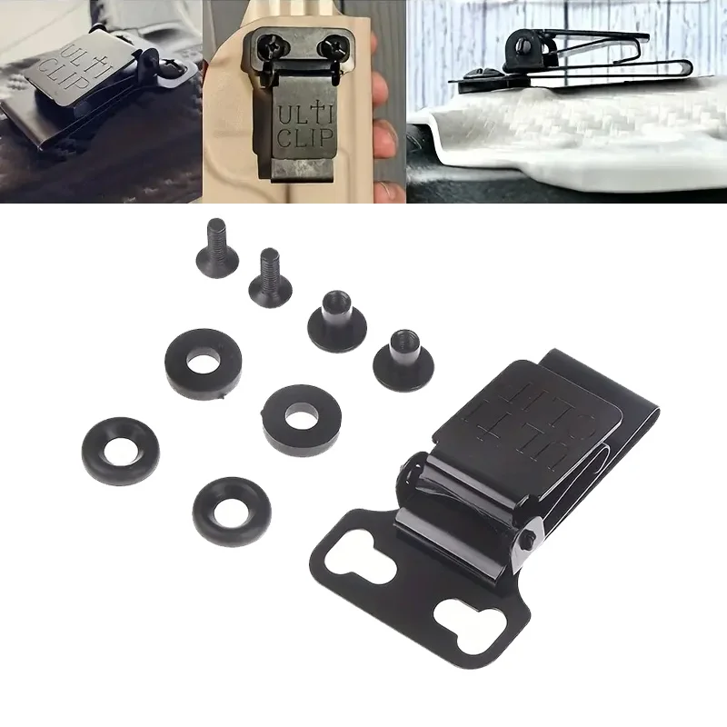 Clip de ceinture pour gaine K, noir Durable avec vis, Compatible avec plusieurs Types de couteaux, étui polyvalent, accessoires pour armes à jouets