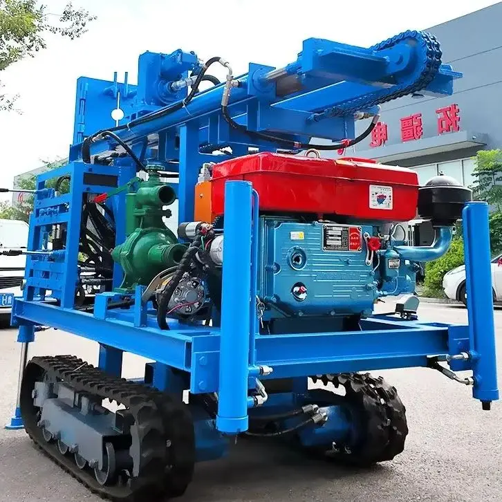 تخصيص 22hp جهاز حفر آبار المياه بالديزل الزاحف 200 متر عمق موثوق به جهاز حفر آبار المياه #1