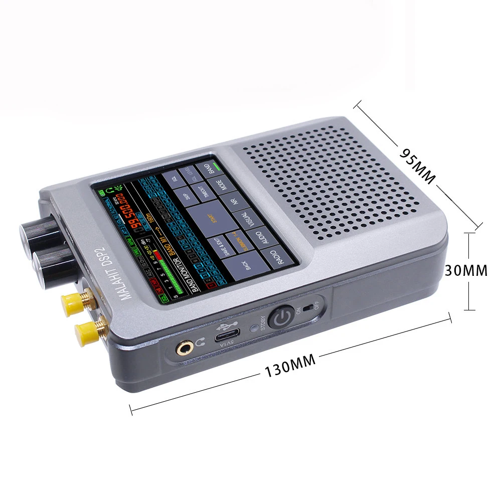 

Malahit-DSP2/DSP1 SDR Receiver 10kHz-380MHz 404MHz-2GHz Full Coverage 5000mAh Battery Firmware v2.40 DSP2 Optimized