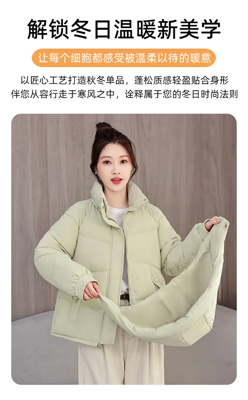 Winter Thick Puffer Coat Women Zip Up Windproof Russian Cold Weather Snow Jacket Detachable Hooded Outerwear Candy Color New