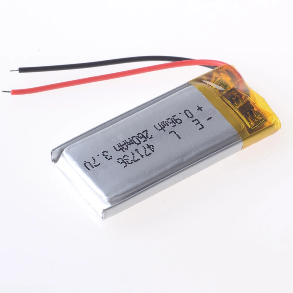 471736   3.7v 260mah recarregável li-ion polímero bateria de lítio lipo baterias para fones de ouvido bluetooth gravador dvr registrador