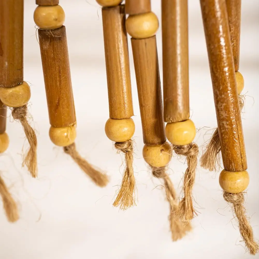 Elegant Bamboo Beaded Door Curtains, Natural for Privacy and Aesthetics, Simple Setup for Any Space