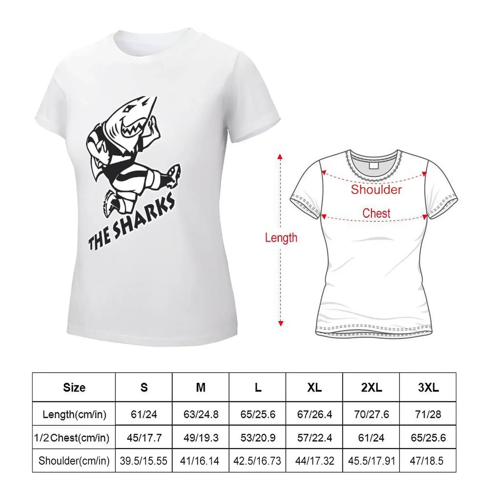 NATAL SHARKS FOR DARK SHIRTS SOUTH AFRICA RUGBY SUPER RUGBY T-shirt Aesthetic clothing summer top Women's clothing