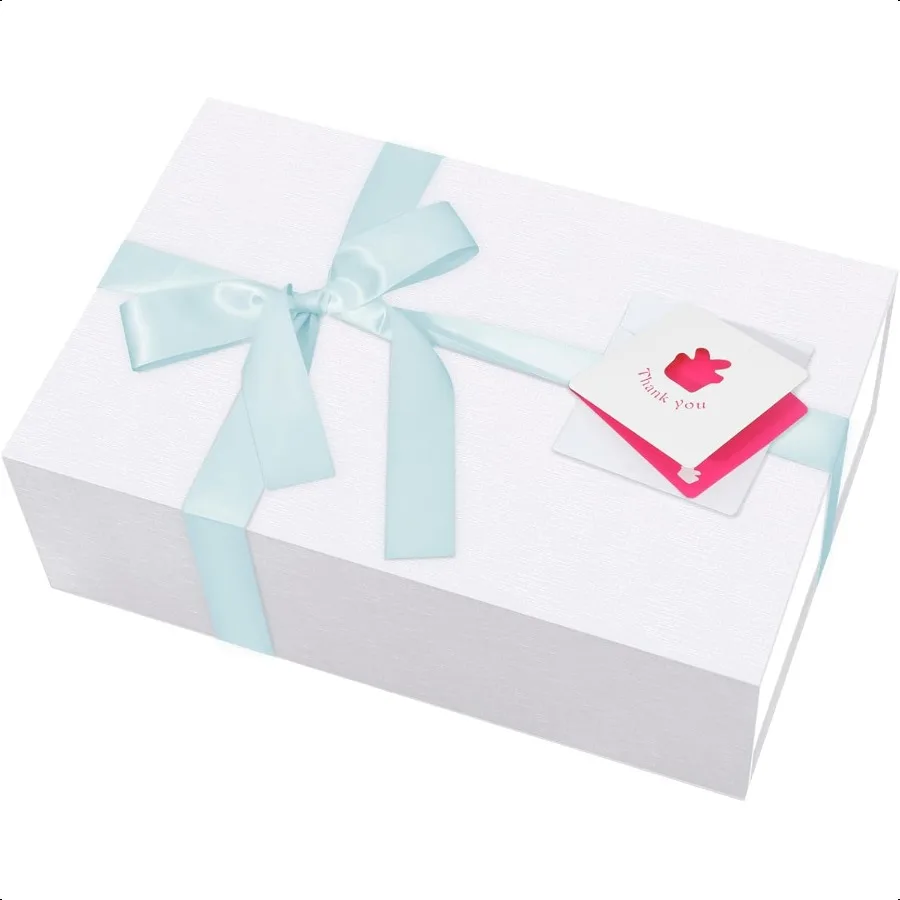 Large White Gift Box13.75x9x4.5 Gift Boxes with Magnetic Lids for Presents Closure Gift Packing for Birthday Christmas Hallowee
