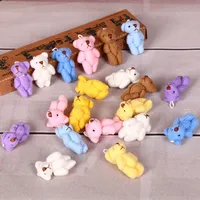 20pcs Kawaii Small Bears Plush Toys 4cm Mini Teddy Bear Stuffed Plush Dolls For Girl Keychain Joint Movable Bear Children Gift