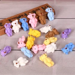 20szt Kawaii Small Bears Plush Toys 4cm Mini Teddy Bear Stuffed Plush Dolls For Girl Keychain Joint Movable Bear Children Gift