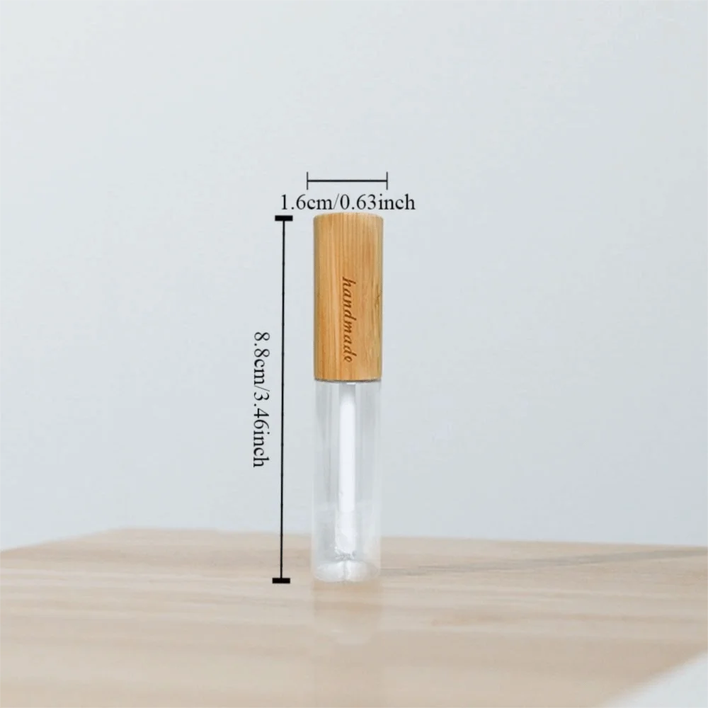 Avec brosse récipient de Mascara couvercle en bambou Compact récipient cosmétique bouteille rechargeable emballage d'eye-liner