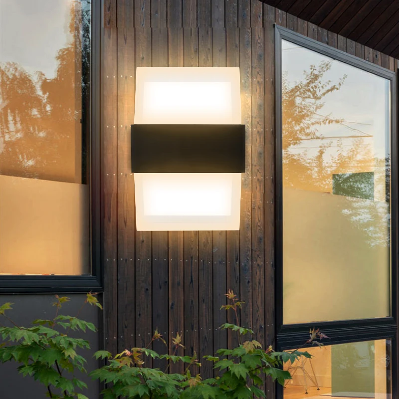 LED Exterior Wall Sconce Lamp, Luz de parede ao ar livre, Impermeável Iluminação varanda, Home Decor, Quintal, Varanda, Corredor, Cabeceira Lâmpadas