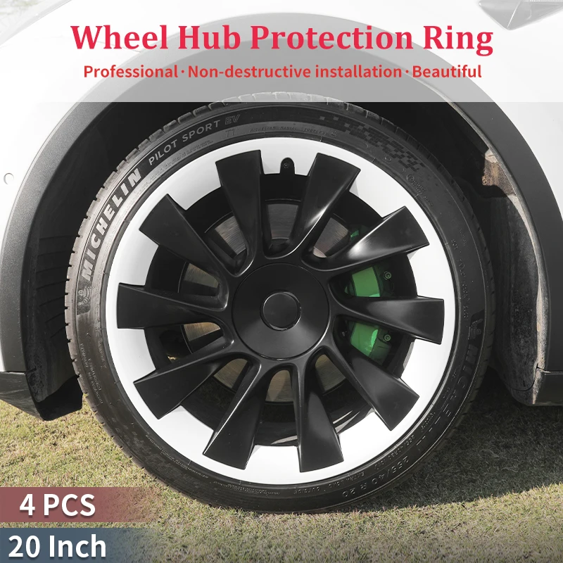 20Inch Hub Ring Bescherming Wieldop Ontwerp Voor Tesla Model Y 2020-2024 Hight Prestaties Beschermende Volledige Velg cover Accessorie