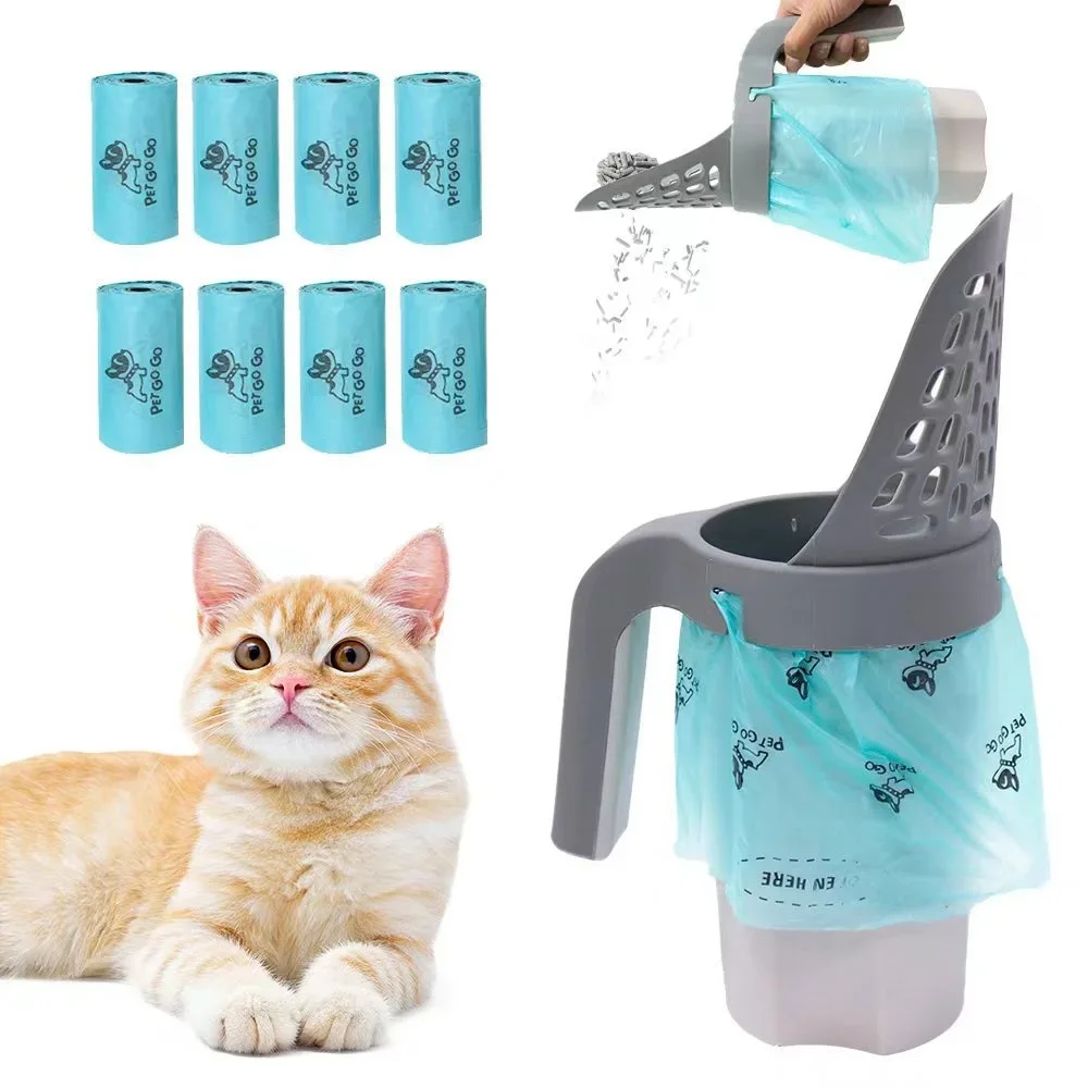 

Cat Feces Cleaning Cat Garbage Shovel Used for Pet Filter Cleaning Toilet Garbage Collector Cat Supplies Accessories Garbage Bin