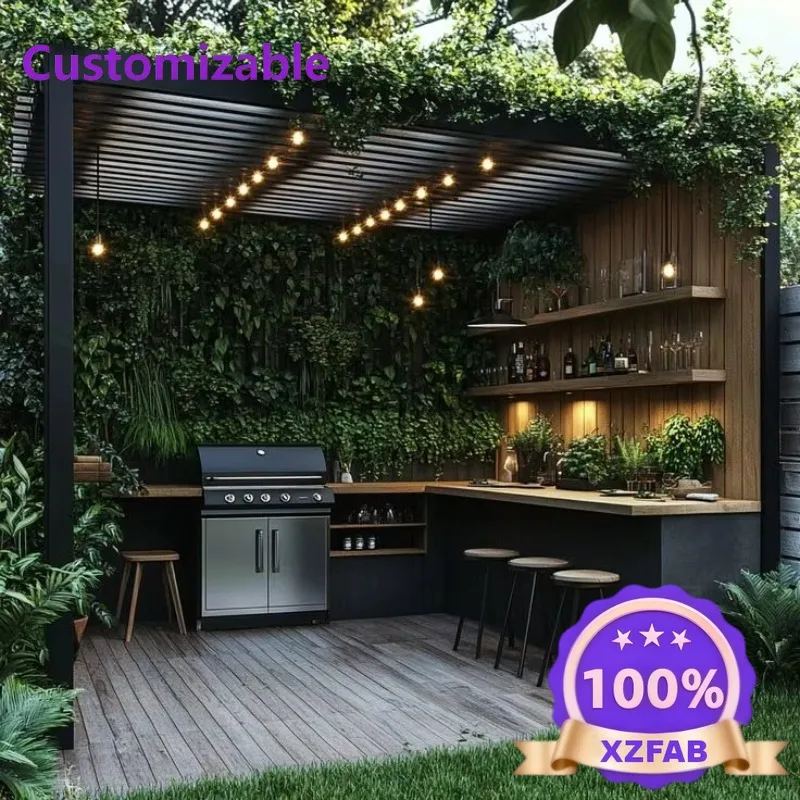 Factory Direct 2026 New Design Terrace Stainless Steel Outdoor Kitchen Cabinet Insect Resistant Easy Cleaning Hygienic Outdoor