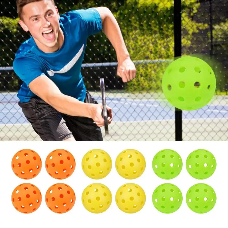 

4Pcs Pickleball 74MM Durable 26g Outdoor Pickleballs 40 Holes Outdoor for Competition Pickleball 100 Bulk Packs of Pickleballs