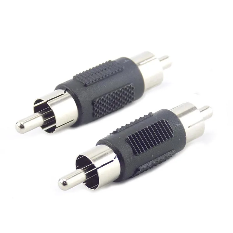 2 Stuks Rca Mannelijke Naar Rca Mannelijke Plug Koppelingsadapter Av Audio Video Plug Jack Verlengkabel Connectoren Voor Camera Cctv Accessoires