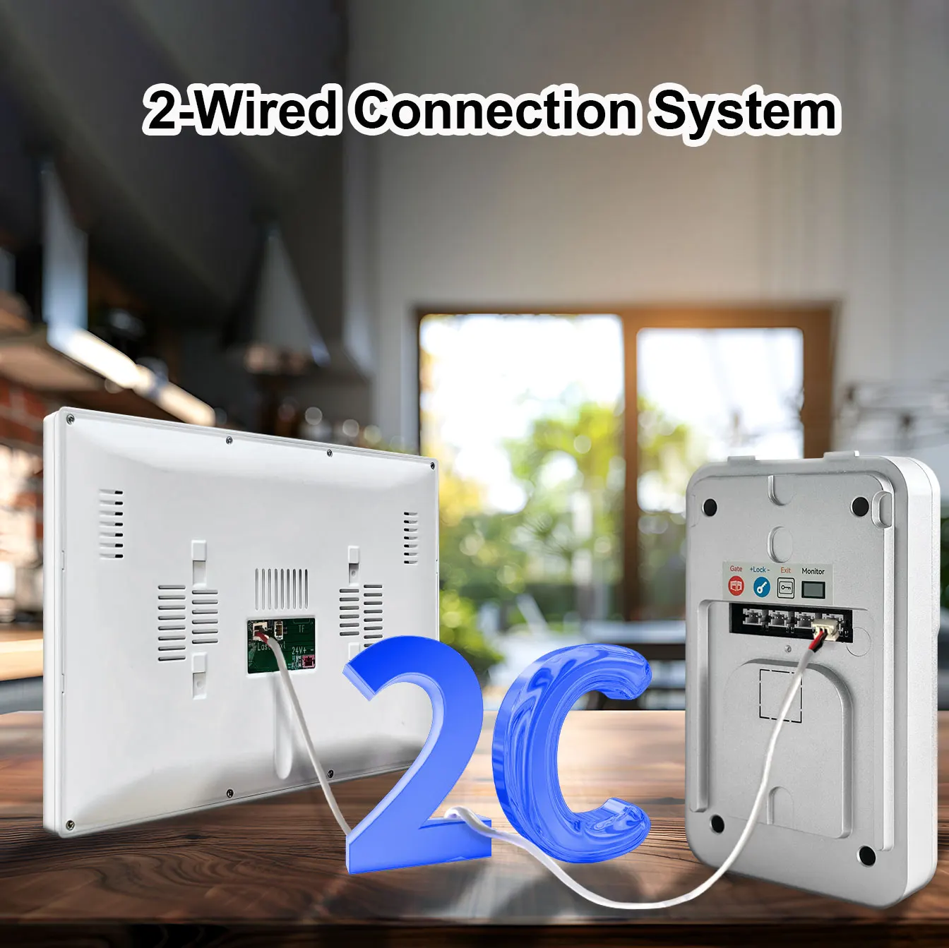 2 Wire Digital Doorbell Video Intercom System for Home 7/10 Inch Monitor 1080P Doorphone Camera Video Doorbell Card Tuya Unlock