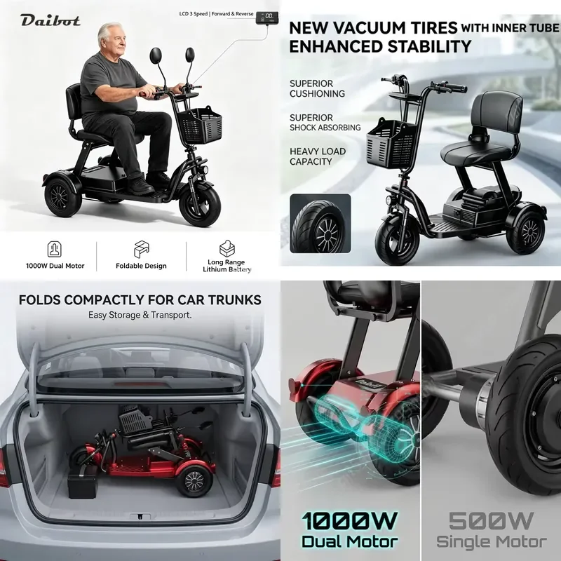 STROVAN EU Warehouse Stock 48V Foldable Cargo Electric Tricycle for Adults 3 Wheels Electric Bike Removable Battery Front